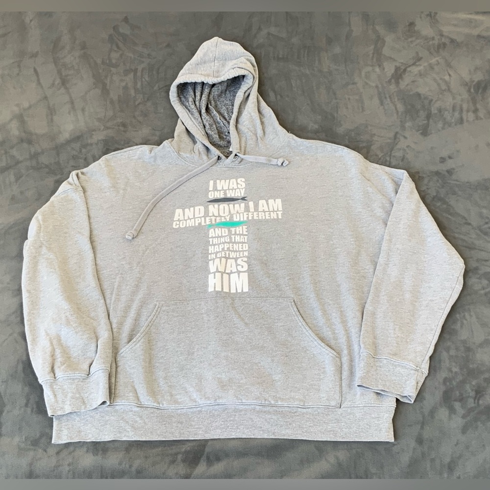 Men's Gray Graphic Hoodie